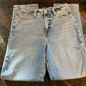 &Denim Women's High Rise Vintage Mom Jeans Ankle Length Blue Jeans